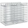 vidaXL Gabion Raised Bed Silver 100 x 50 x 80 cm Galvanised Steel