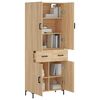 vidaXL Highboard Sonoma Oak 69.5x34x180 cm Engineered Wood