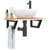 vidaXL Basin Shelf Wall Mounted&nbsp;Steel and&nbsp;Solid Wood Oak