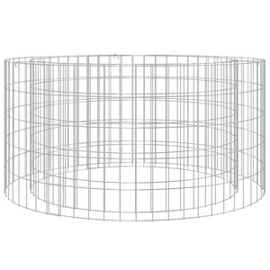 vidaXL Gabion Fire Pit Ø 100 cm Galvanised Iron