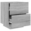 vidaXL Bedside Cabinets with LED Lights 2 pcs Grey Sonoma Engineered Wood