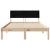 vidaXL Bed frame Brown and black 120 x 200 cm Solid pine wood