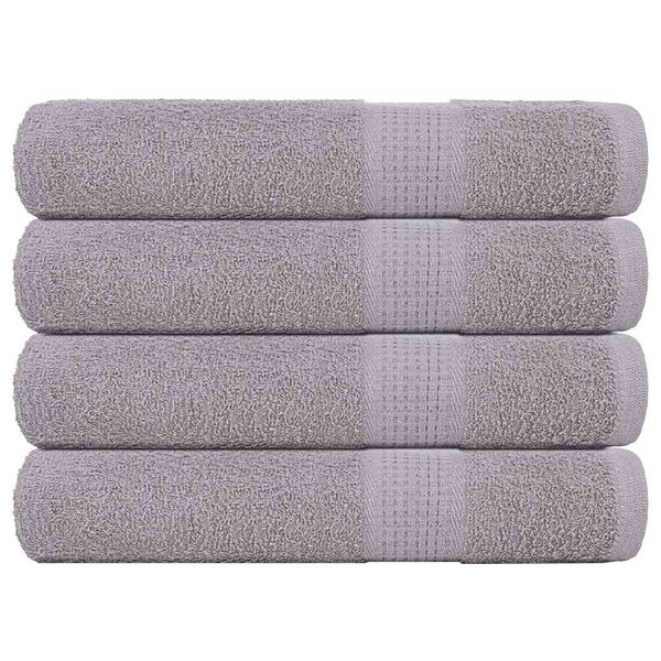 vidaXL Towels "FROGN" 4 pcs Grey 100x200 cm 360 gsm