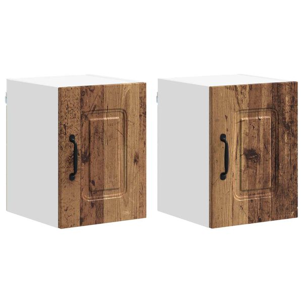 vidaXL Kitchen Cabinet Kalmar 2 pcs Old Wood 30 x 31 x 40 cm