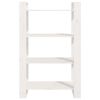 vidaXL Book Cabinet/Room Divider White 80x35x125 cm Solid Wood Pine