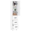 vidaXL Highboard White 34.5x34x180 cm Engineered Wood