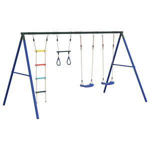 vidaXL Outdoor Swing Set with Swings. Trapeze. Ladder