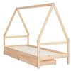 vidaXL Kids Bed Frame with Drawers 90x190 cm Solid Wood Pine