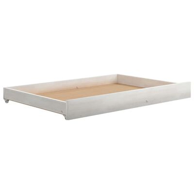 vidaXL Day Bed Drawers 2 pcs White Solid Pinewood