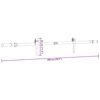 vidaXL Sliding Door Hardware Kit 200 cm Steel Black