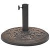 vidaXL Parasol Base Resin Round Bronze 9 kg