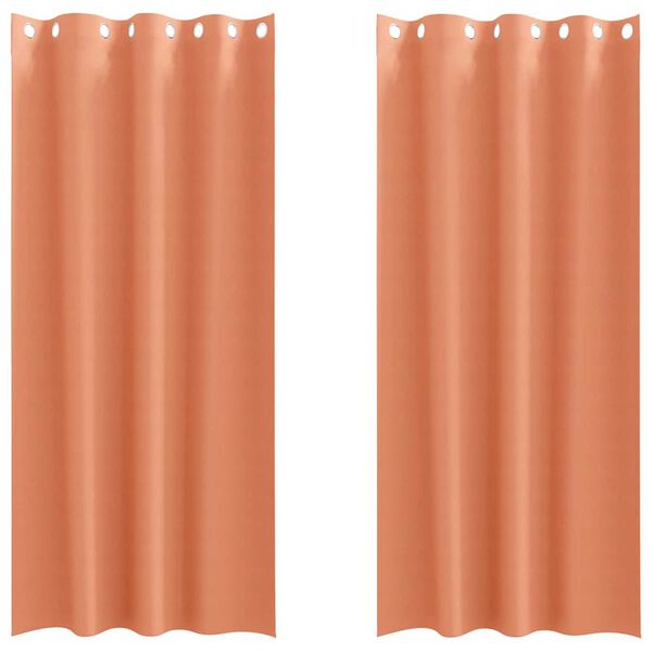 vidaXL Blackout Curtains with Rings 2 pcs Terracotta 260 x 140 cm