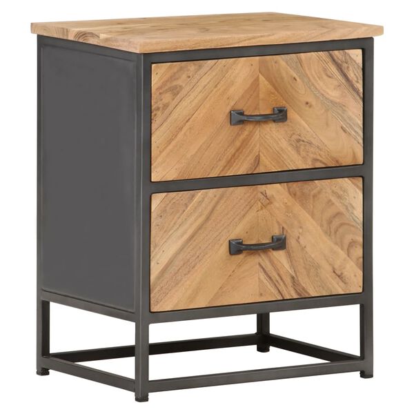 vidaXL Bedside Cabinet 40x30x50 cm Solid Acacia Wood