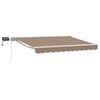 vidaXL Manual Awning Frame with LEDs Taupe 2.5 x 2 m