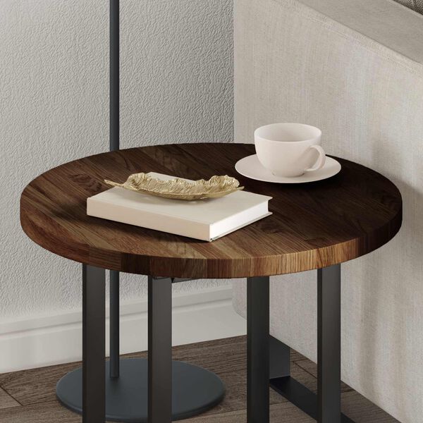 vidaXL Table Top Light Brown &Oslash; 50 x 2.5 cm Solid Oak Wood