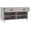 vidaXL Shoe Bench Grey Sonoma 102x35x55 cm Engineered Wood