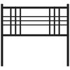 vidaXL Metal Replace Headboard Black 100cm