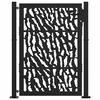 vidaXL Garden Gate Black 100x125 cm Steel Trace Design