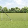 vidaXL Fence Post Grey 10 x 1.2 m (16 x 16 mm mesh) Steel and PVC