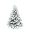 vidaXL Artificial Christmas Tree with 150 LEDs White 120 cm PE and PVC