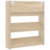 vidaXL Wall Shoe Cabinet Sonoma Oak 80x18x90 cm Engineered Wood