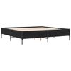 vidaXL Bed Frame without Mattress Black 180x200 cm Super King
