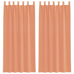 vidaXL Voile Curtains with Loops 2 pcs Terracotta 140x245 cm