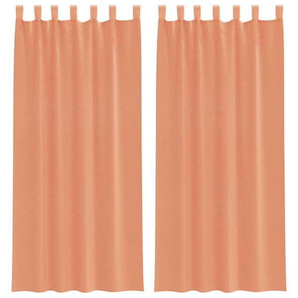 vidaXL Voile Curtains with Loops 2 pcs Terracotta 140x245 cm