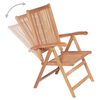 vidaXL Reclining Garden Chairs 6 pcs Solid Teak Wood