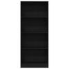 vidaXL Bookshelf Black Oak 60 x 24 x 143 cm Engineered Wood