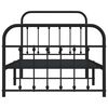vidaXL Metal Bed Frame without Mattress with Footboard Black 100x190cm