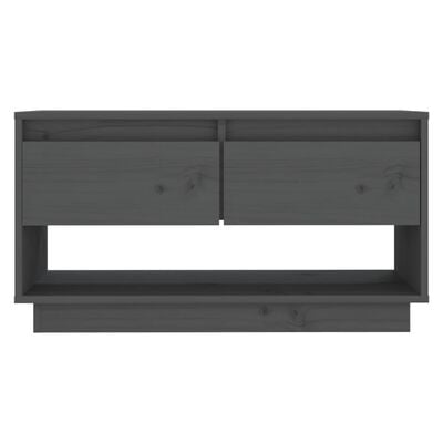 vidaXL TV Cabinet Grey 74x34x40 cm Solid Wood Pine