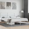 vidaXL Metal Bed Frame without Mattress with Headboard White 180x200cm