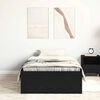 vidaXL Bed Frame without Mattress Black Oak 100x200 cm Engineered Wood