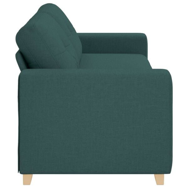 vidaXL Sofa Dark Green 221 x 78 x 80 cm Fabric