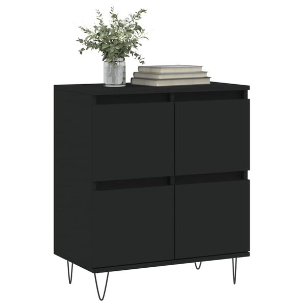 vidaXL Sideboard Black 60x35x70 cm Engineered Wood