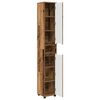 vidaXL Bathroom Cabinet Old Wood 30.5 x 30 x 195 cm Engineered Wood