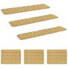 vidaXL Stair Mats 15 pcs 76 x 20 cm Beige Polyester Rectangular