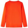 Kids' T-shirt with Long Sleeves Bright Orange 92