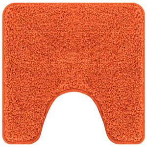 vidaXL Anti-slip Bath Mat with Toilet Cut Orange 50 x 50 cm PP