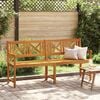 vidaXL Garden Bench Brown 180 x 56 x 90 cm Solid Acacia Wood
