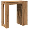 vidaXL Bar Table with Racks Artisan Oak 102x50x103.5 cm Engineered Wood