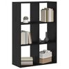 vidaXL Book Cabinet Black Oak 69.5 x 29 x 103.5 cm Engineered Wood