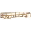 vidaXL Outdoor Sofa Set 7 pcs White Solid Acacia Wood