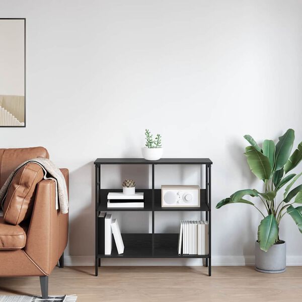 vidaXL Bookshelf Black Oak 82 x 32 x 79 cm Engineered Wood