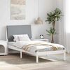 vidaXL Bed frame White and light grey 90 x 190 cm Solid pine wood