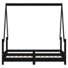vidaXL Kids Bed Frame Black 70x140 cm Solid Wood Pine