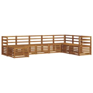 vidaXL Outdoor Sofa Set 8 pcs Natural Solid Acacia Wood