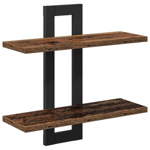vidaXL Floating Shelves Old Wood 40 x 15 x 40 cm Engineered Wood
