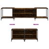 vidaXL TV Cabinet Smoked Oak 203x37x50 cm Engineered Wood